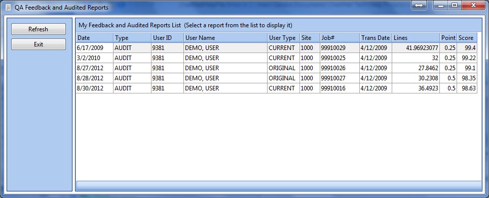 SelectFeedbackReport